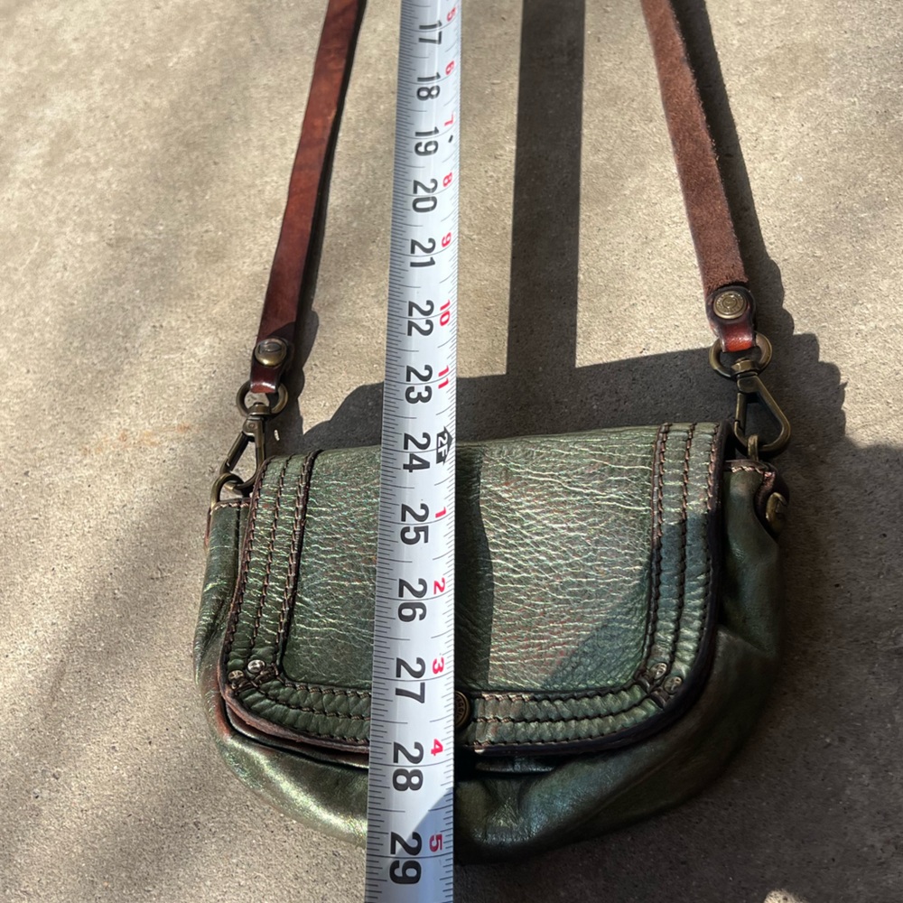 Vintage Campomaggi Metallic Green Leather Studs RARE 1961 5x7” Made in Italy - Picture 10 of 16